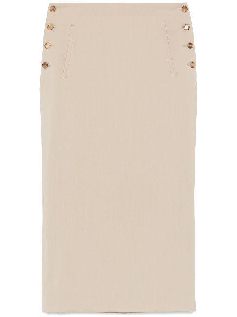 virgin-wool midi skirt by MOSCHINO