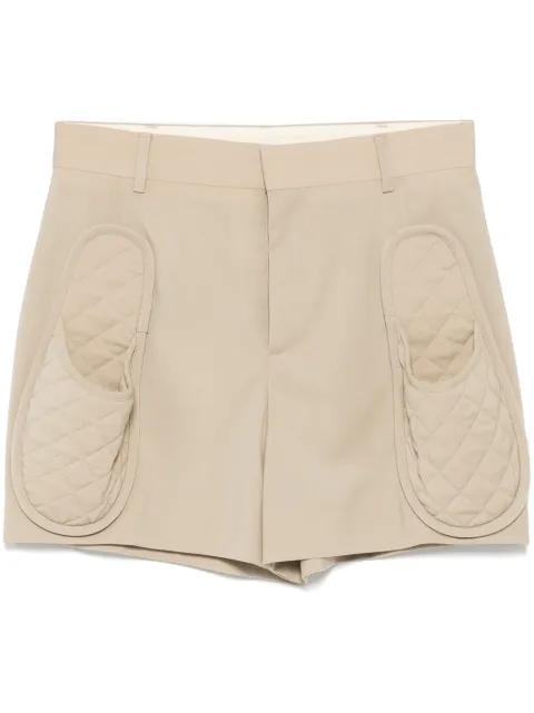 wool quilted-pocket shorts by MOSCHINO