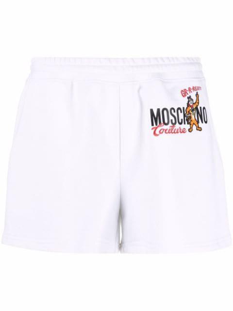 x Kellogs' logo-printed track shorts by MOSCHINO