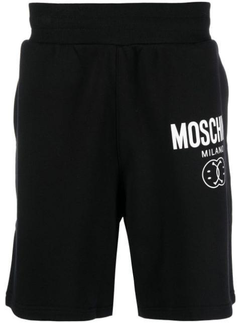 x Smiley cotton jersey shorts by MOSCHINO