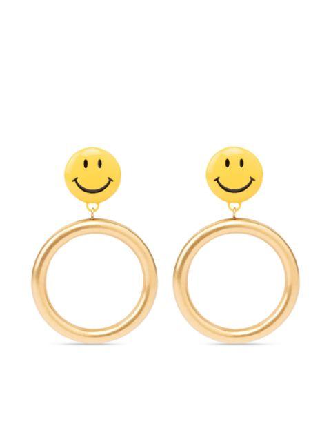 x Smiley® drop earrings by MOSCHINO