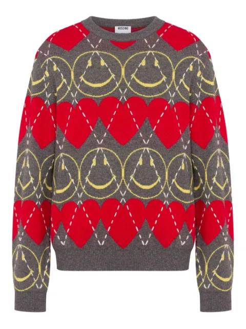 x Smiley® patterned sweater by MOSCHINO