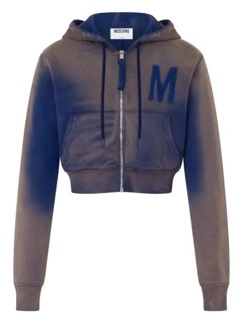 zip-up long-sleeve hoodie by MOSCHINO