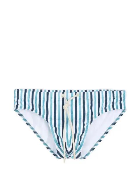 striped drawstring-fastening swim briefs by MOSSO SUN WEAR