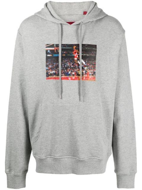 Air Time graphic-print cotton hoodie by MOSTLY HEARD RARELY SEEN