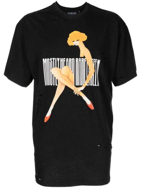 Barcode graphic-print T-shirt by MOSTLY HEARD RARELY SEEN