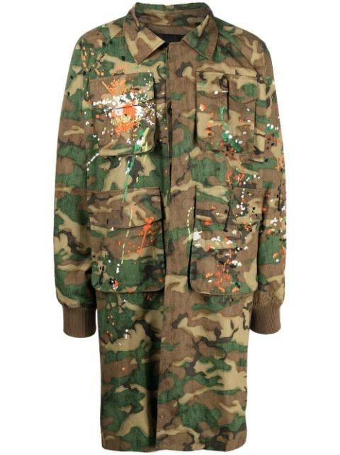 Camouflage Backpack Long coat by MOSTLY HEARD RARELY SEEN