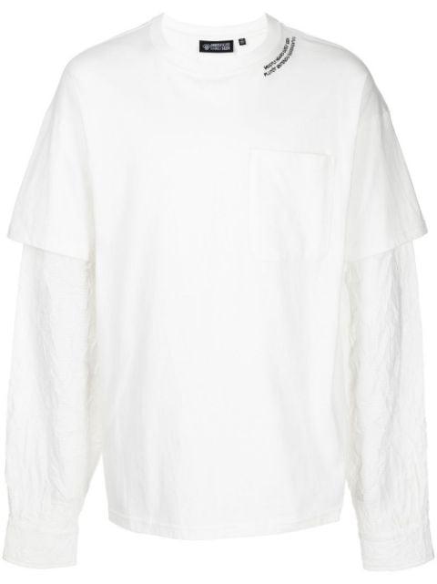 Crinkle Woven long-sleeve T-shirt by MOSTLY HEARD RARELY SEEN