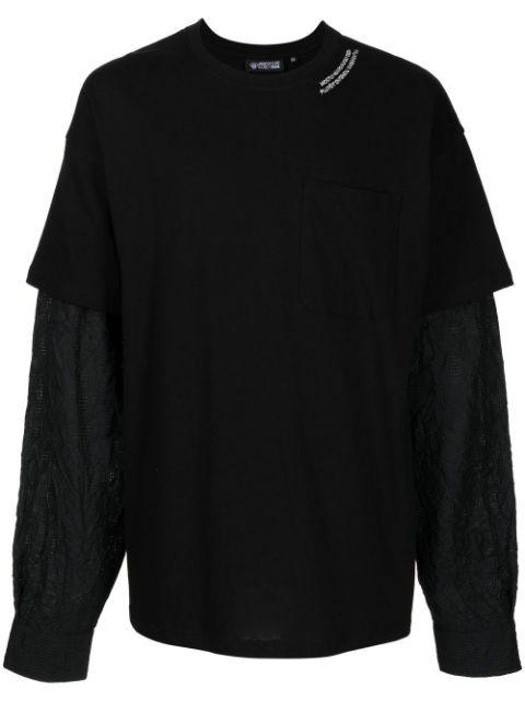 Crinkle layered long-sleeve T-shirt by MOSTLY HEARD RARELY SEEN