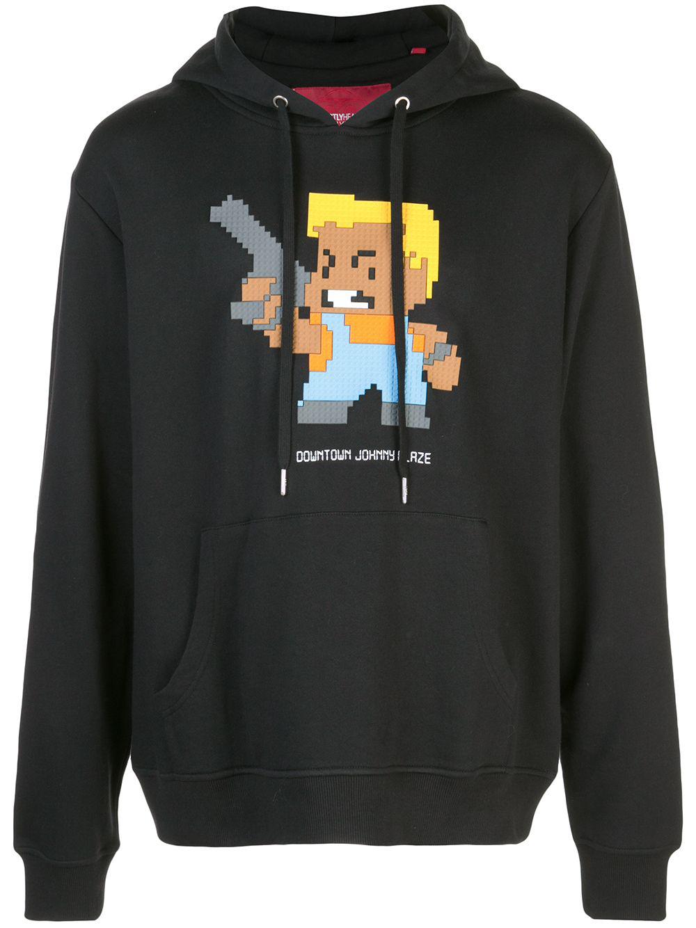 Downtown Johnny Blaze pixelated hoodie by MOSTLY HEARD RARELY SEEN