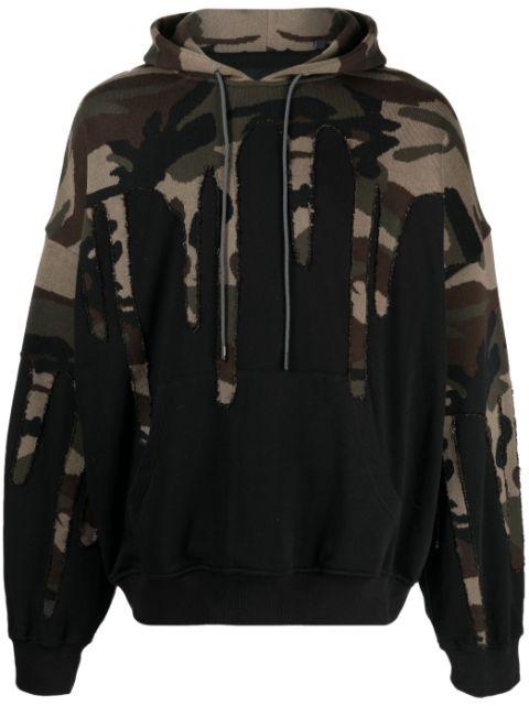 Extreme Drip camouflage-pattern cotton hoodie by MOSTLY HEARD RARELY SEEN