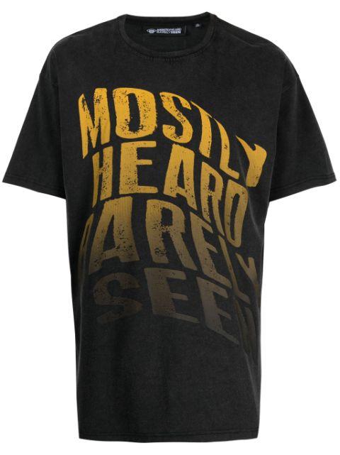 Faded Warped cotton T-shirt by MOSTLY HEARD RARELY SEEN