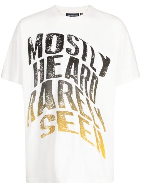 Faded Warped cotton T-shirt by MOSTLY HEARD RARELY SEEN