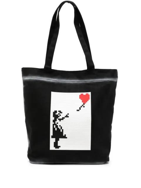 Floating Heart cotton tote bag by MOSTLY HEARD RARELY SEEN