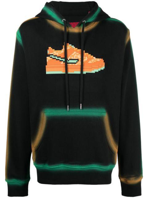 Furry graphic-print cotton hoodie by MOSTLY HEARD RARELY SEEN