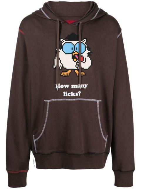 How Many Licks graphic-print cotton hoodie by MOSTLY HEARD RARELY SEEN