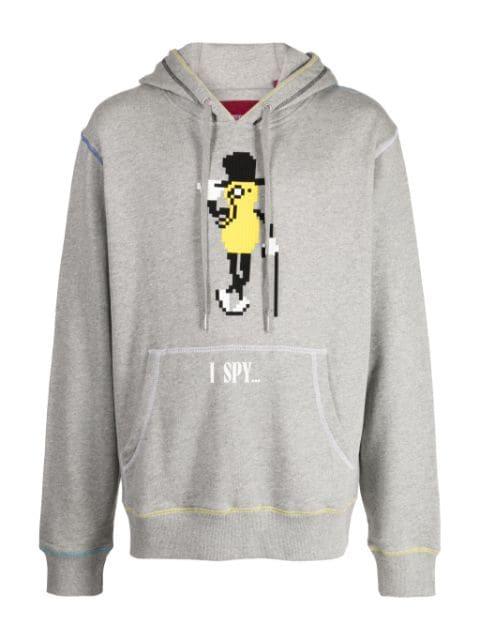 I Spy graphic-print cotton hoodie by MOSTLY HEARD RARELY SEEN