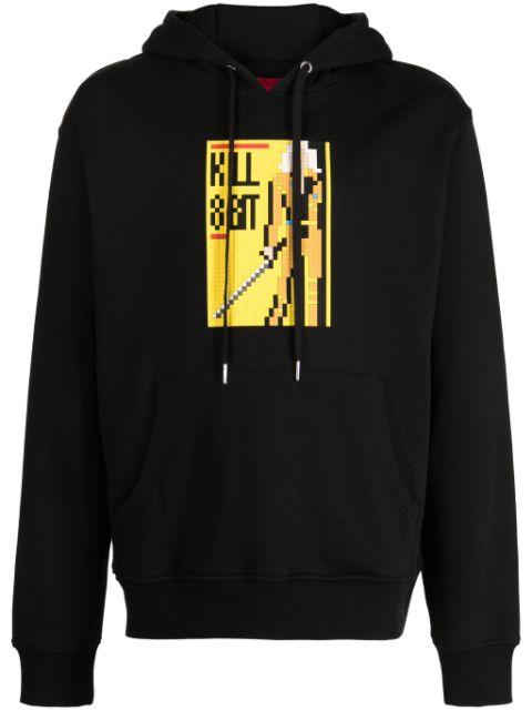 Kill 8Bit graphic-print cotton hoodie by MOSTLY HEARD RARELY SEEN