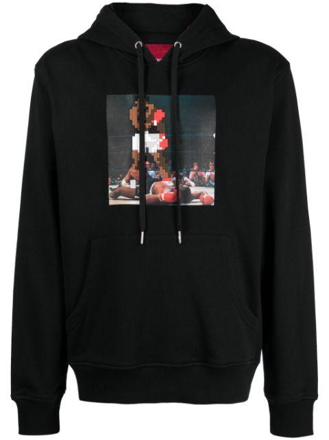 Knockout graphic-print cotton hoodie by MOSTLY HEARD RARELY SEEN