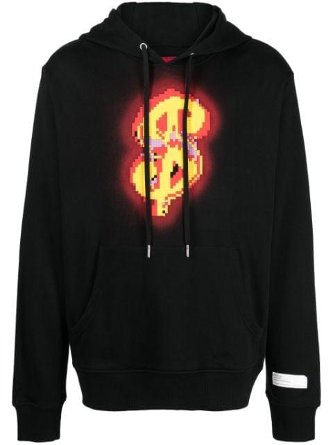 Money Sign graphic-print cotton hoodie by MOSTLY HEARD RARELY SEEN