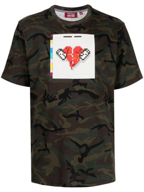 No More Heartbreaks camouflage-print T-Shirt by MOSTLY HEARD RARELY SEEN