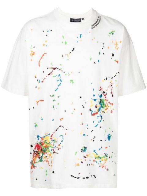Paint-embroidered cotton T-shirt by MOSTLY HEARD RARELY SEEN