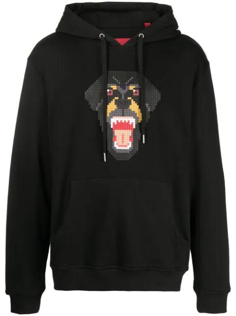 Rottweiler graphic-print pullover hoodie by MOSTLY HEARD RARELY SEEN
