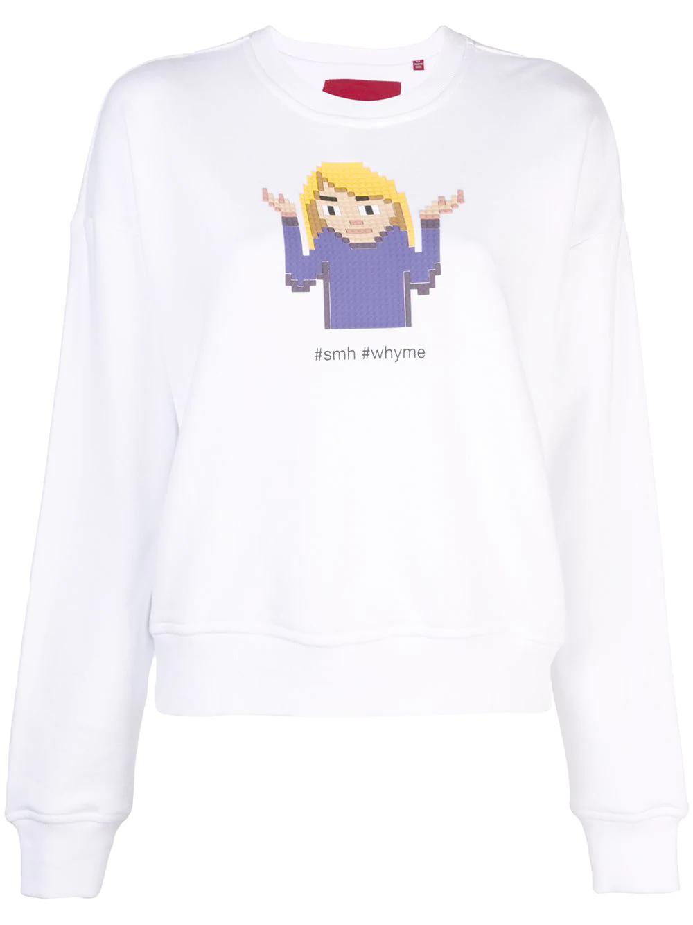 Shrug crew neck sweatshirt by MOSTLY HEARD RARELY SEEN