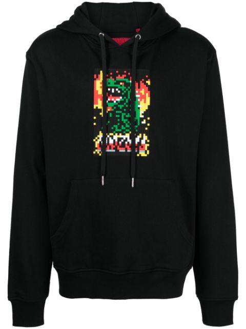 The Monster Attacks graphic-print cotton hoodie by MOSTLY HEARD RARELY SEEN