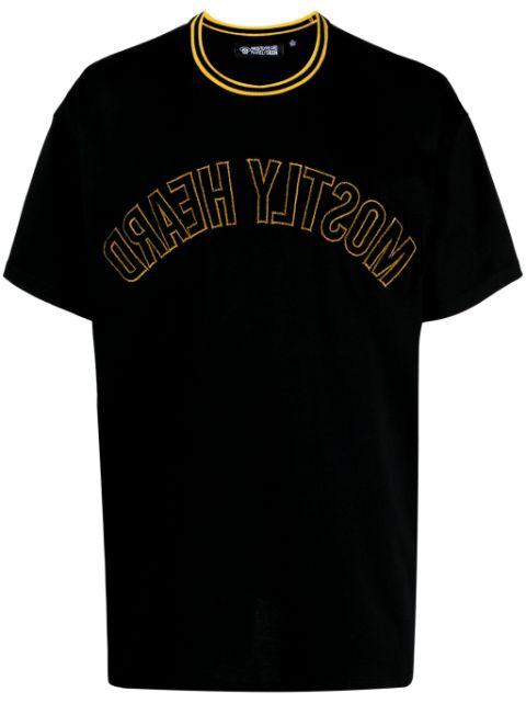Varsity logo-embroidered cotton T-shirt by MOSTLY HEARD RARELY SEEN