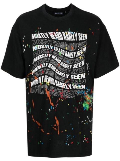 Warped-Logo paint-splatter T-shirt by MOSTLY HEARD RARELY SEEN