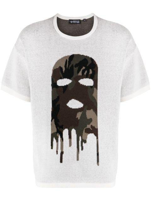 brushed graphic-print cotton T-shirt by MOSTLY HEARD RARELY SEEN