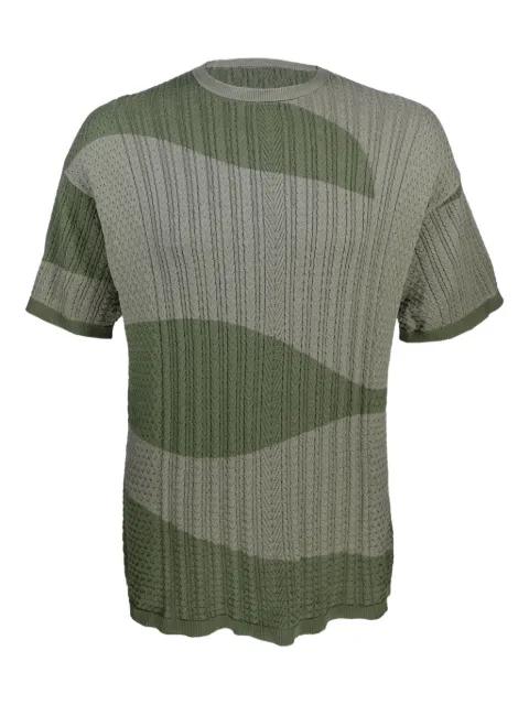 cable-knit wave T-shirt by MOSTLY HEARD RARELY SEEN