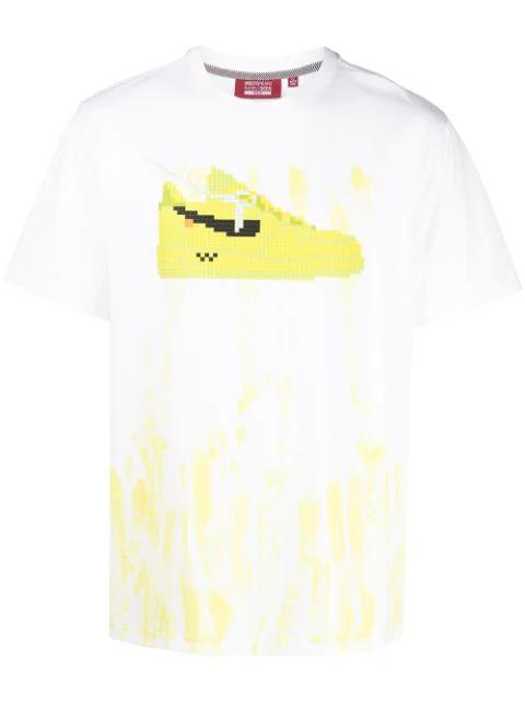 dip-dye volt sneaker-print T-shirt by MOSTLY HEARD RARELY SEEN