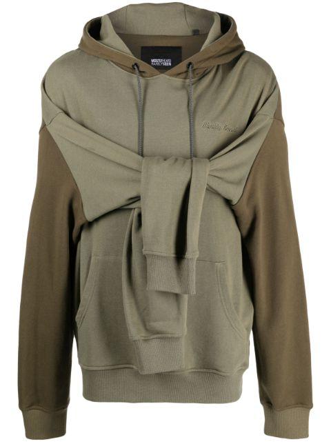 double-sleeve layered cotton hoodie by MOSTLY HEARD RARELY SEEN