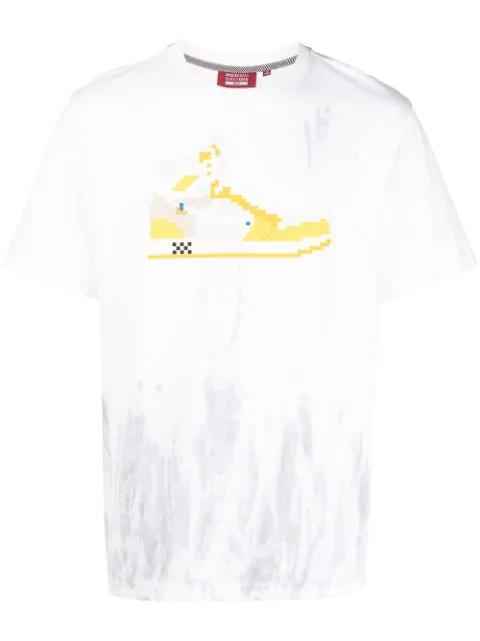 drip-dye canary hi-top T-shirt by MOSTLY HEARD RARELY SEEN
