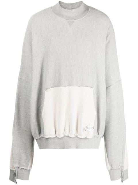 exposed-seam brushed cotton sweatshirt by MOSTLY HEARD RARELY SEEN
