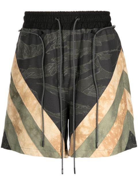 graphic-print cotton track shorts by MOSTLY HEARD RARELY SEEN