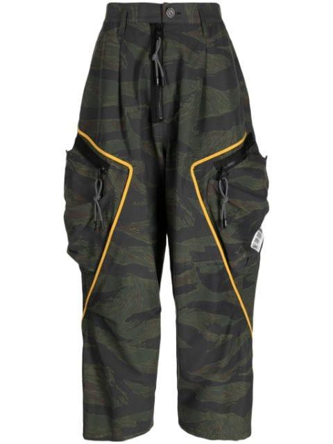 graphic-print cropped trousers by MOSTLY HEARD RARELY SEEN