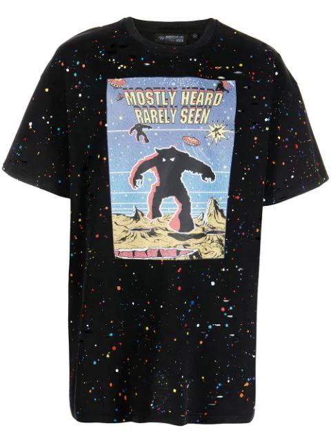 graphic-print paint T-shirt by MOSTLY HEARD RARELY SEEN