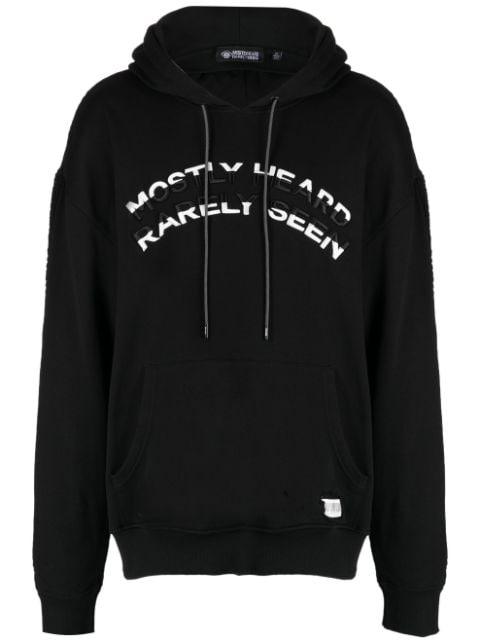 logo-embossed cotton hoodie by MOSTLY HEARD RARELY SEEN