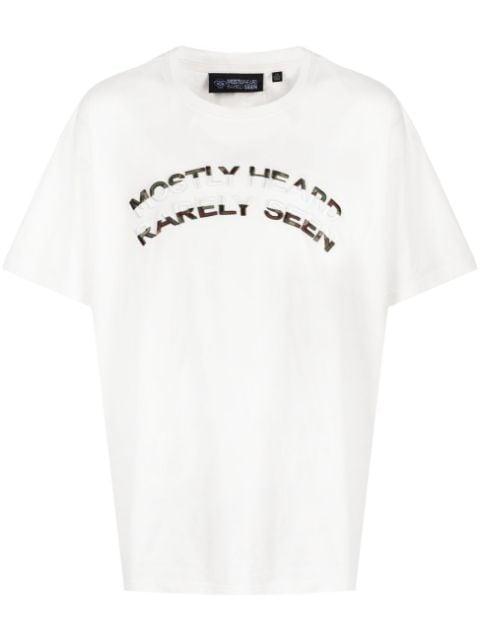 logo-embossed crew-neck T-shirt by MOSTLY HEARD RARELY SEEN