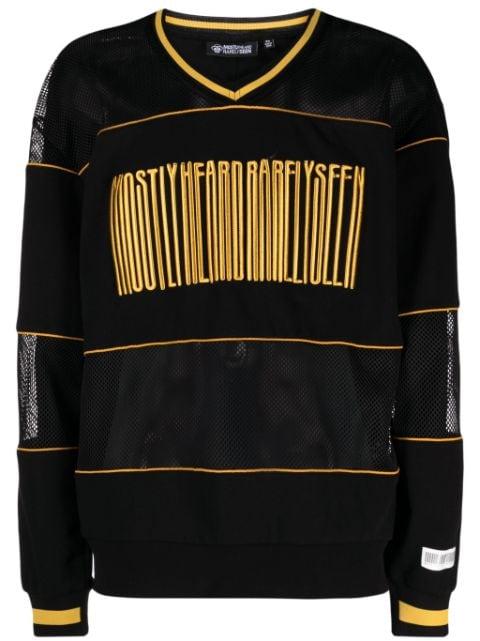 logo-embroidered hybrid sweatshirt by MOSTLY HEARD RARELY SEEN