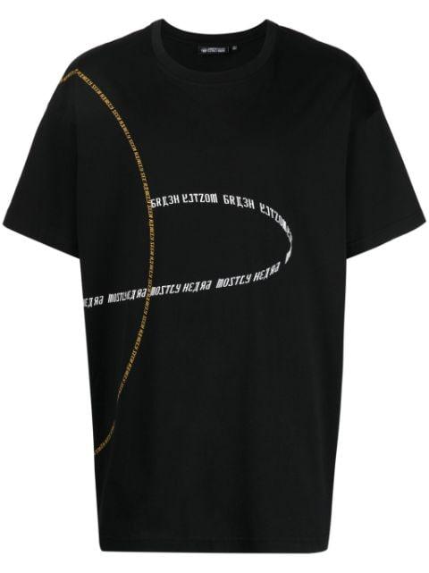 logo-print cotton T-shirt by MOSTLY HEARD RARELY SEEN