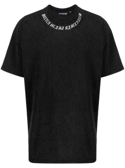 logo-print cotton T-shirt by MOSTLY HEARD RARELY SEEN
