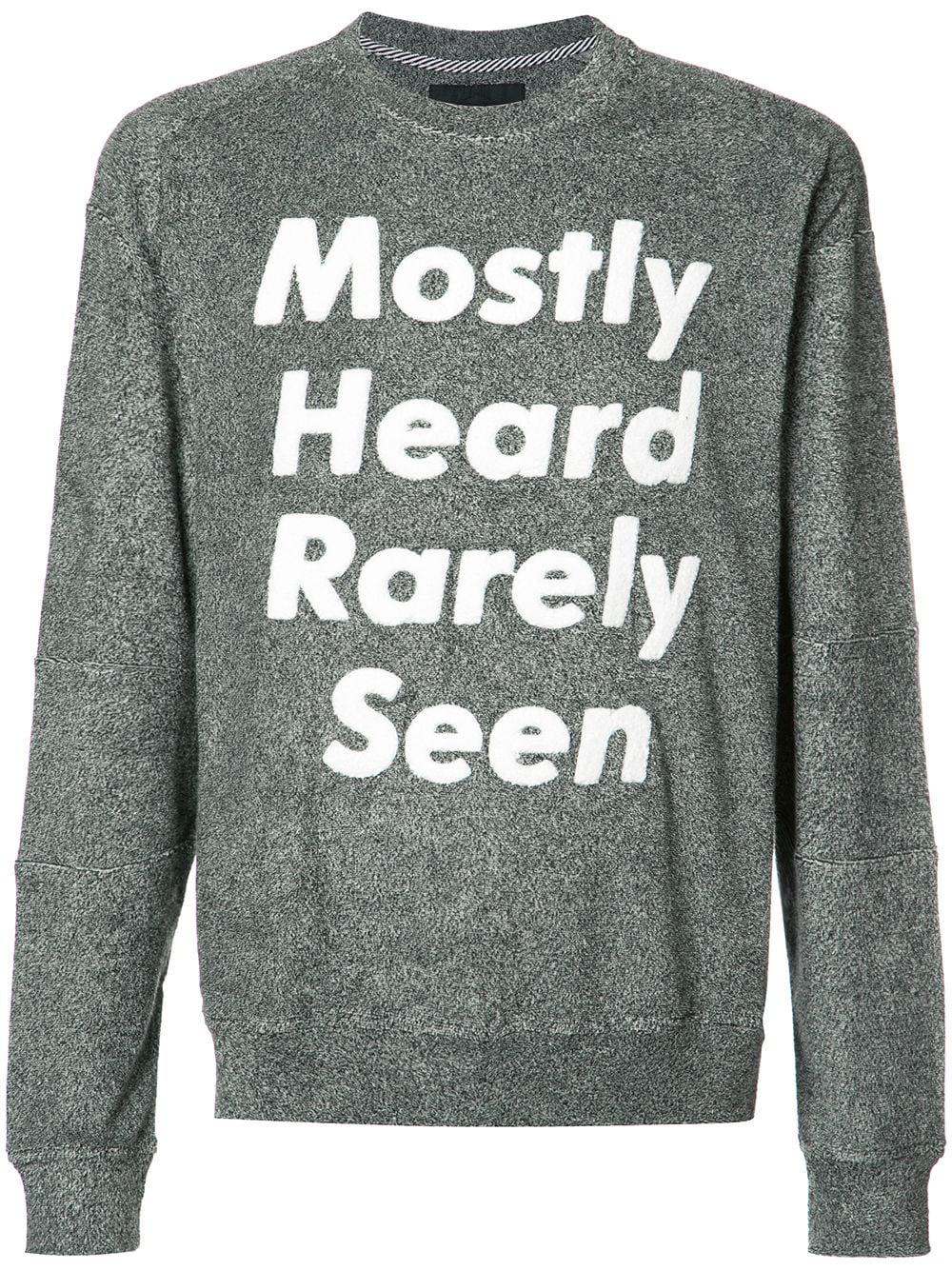 logo print sweatshirt by MOSTLY HEARD RARELY SEEN