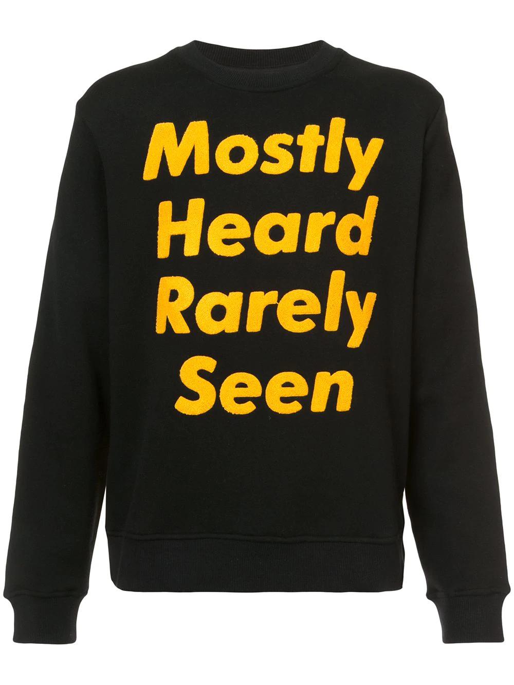 logo print sweatshirt by MOSTLY HEARD RARELY SEEN