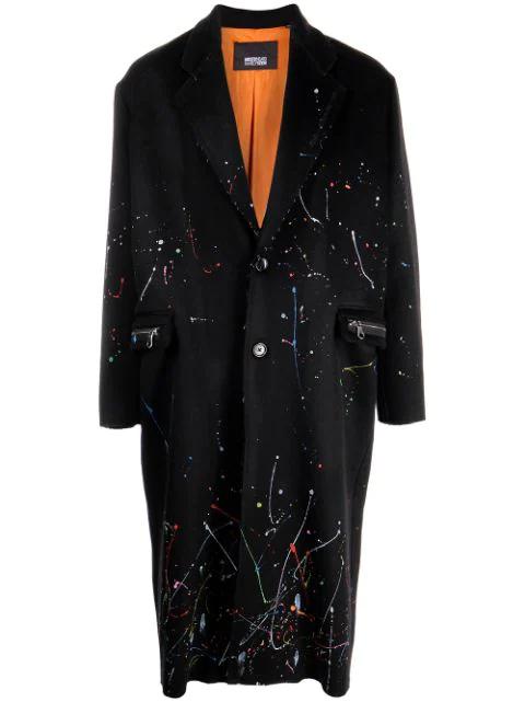paint-splattered overcoat by MOSTLY HEARD RARELY SEEN