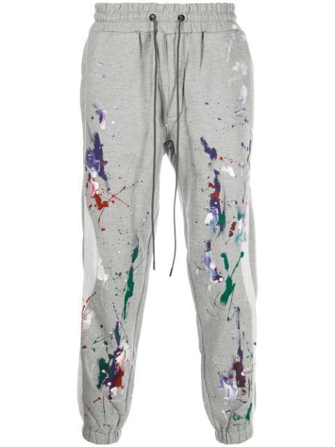 paint-splattered tapered joggers by MOSTLY HEARD RARELY SEEN