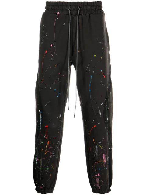 paint-splattered tapered joggers by MOSTLY HEARD RARELY SEEN